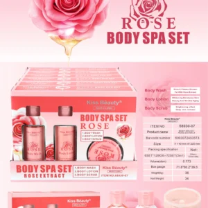 Set Spa con Gel de Baño, Loción Corporal y Exfoliante Corporal