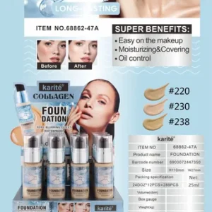 Base de Maquillaje de Larga Duración con Colágeno