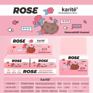 Papel Absorbente de Grasa Facial (Rosa)