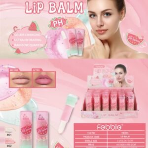 Shimmer color-changing lip balm