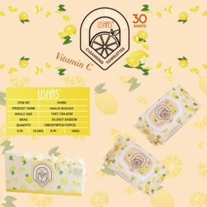 30 sheets VC with lid makeup remover wipes