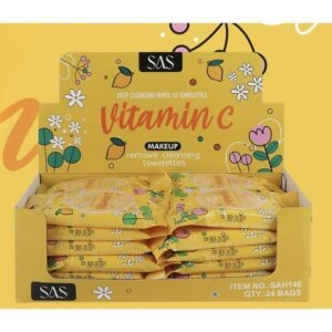 45g pearl cotton 10 sheets VC makeup remover wipes